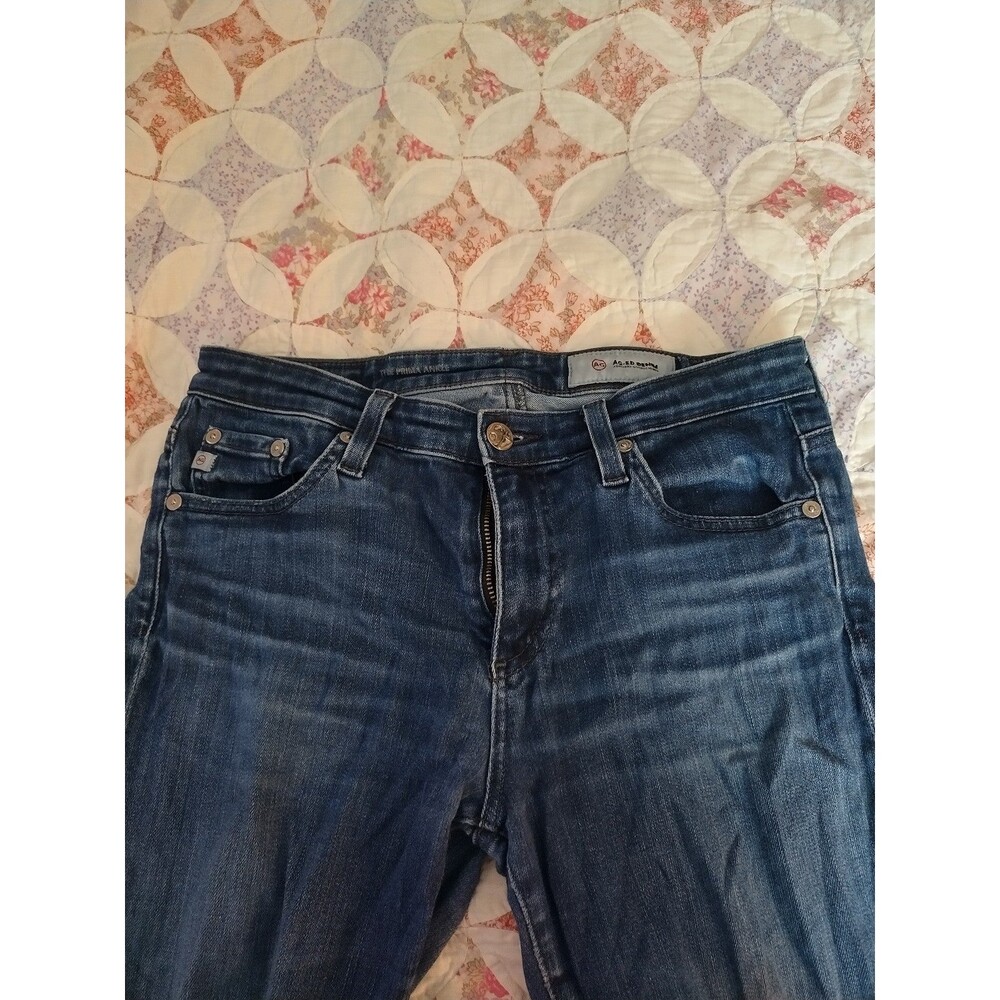 AG Adriano Goldschmied The Prima Ankle Pintucked Cigarette Jeans Women’s 27R - Picture 3 of 11
